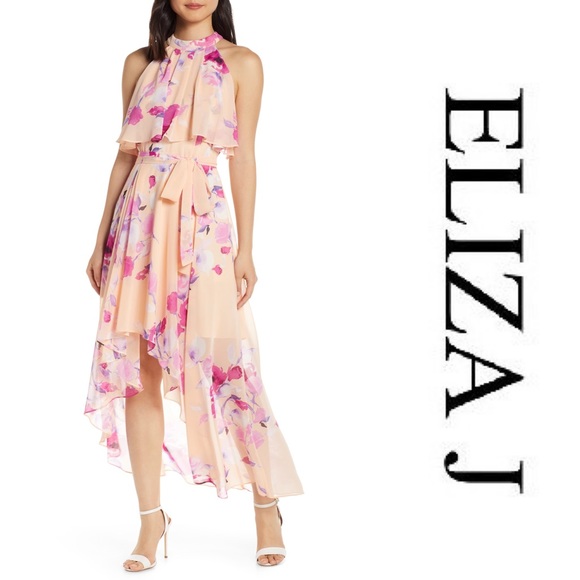 Eliza J Dresses & Skirts - Eliza J Halter High/Low Maxi Dress
